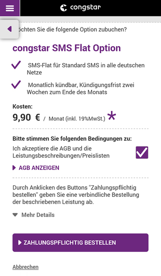 Congstar: Neue App & neue Datentarife