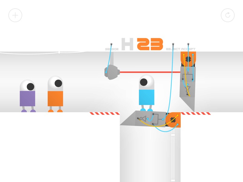 Odd Bot Out: Witziges, physik-basiertes Puzzle um kleine Roboter mit 100 Leveln