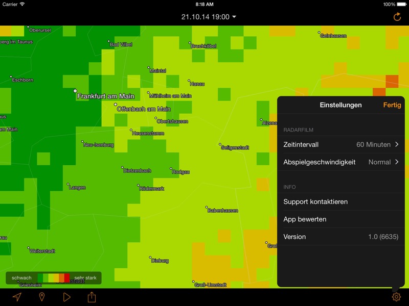 Regenradar Plus: Neue App des WetterAlarm-Machers zeigt Regengebiete in Deutschland