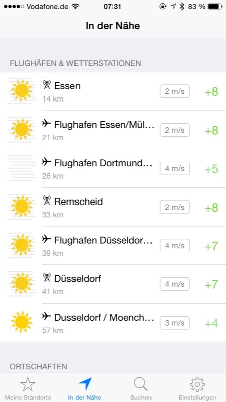 Gismeteo: Schicke Wetter-App muss sich beweisen