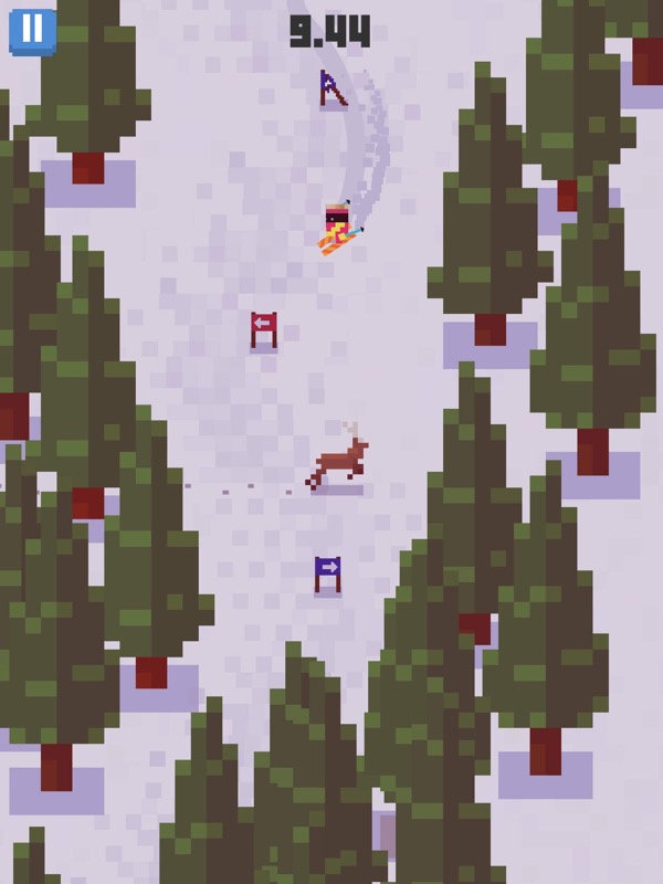 Skiing Yeti Mountain PixelSkifahren als Casual Game