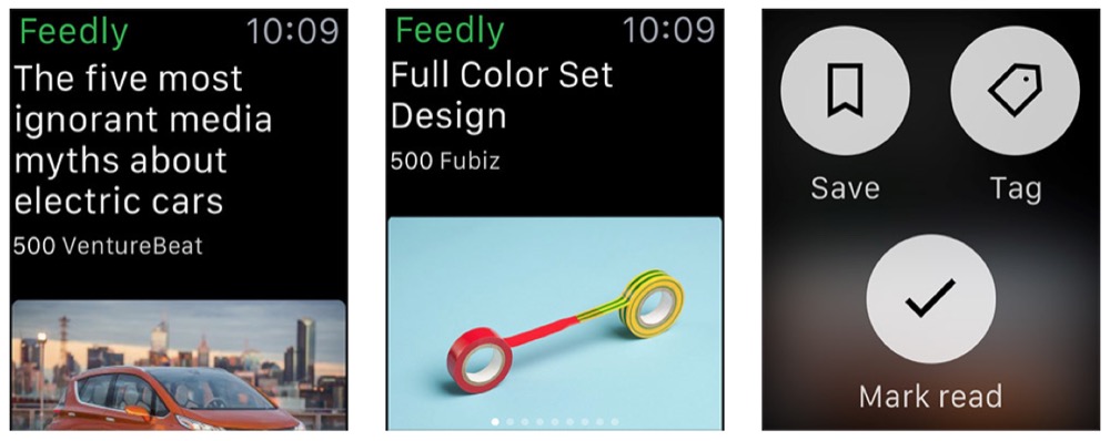 feedly apple watch