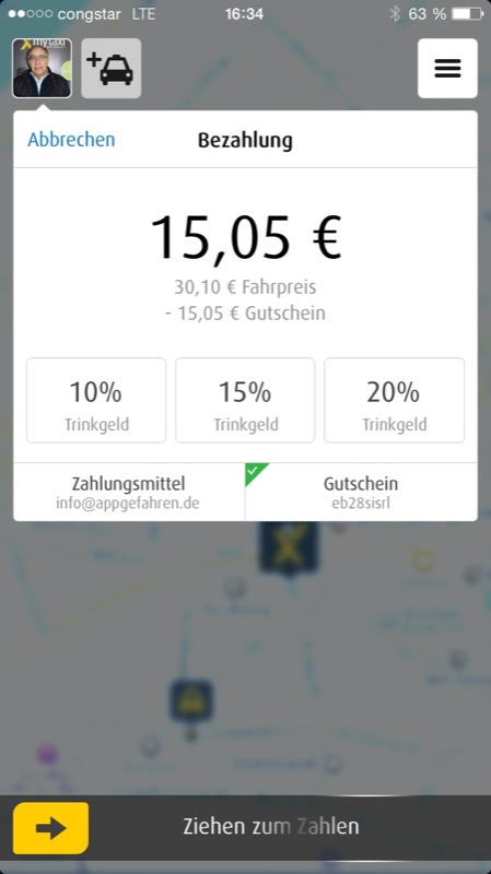 myTaxi: 50 Prozent Rabatt auf alle Fahrten bis 17. Mai