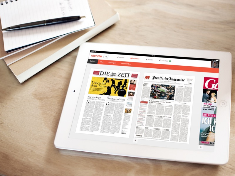 Blendle: Digitaler Zeitungskiosk verfügt nach Update über Blätter- und Suchfunktion