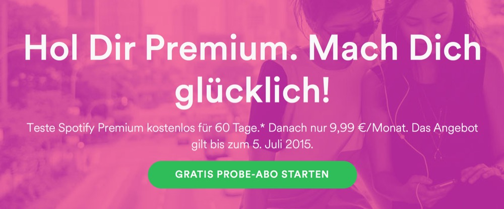 Nur für Neukunden: Spotify Premium 60 Tage kostenlos testen
