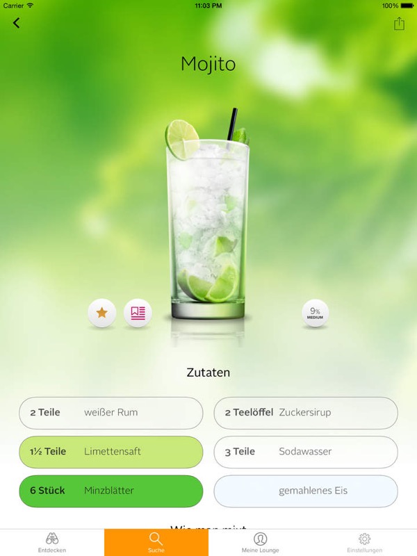 Cocktail Flow Über 600 CocktailRezepte in einer iOSApp
