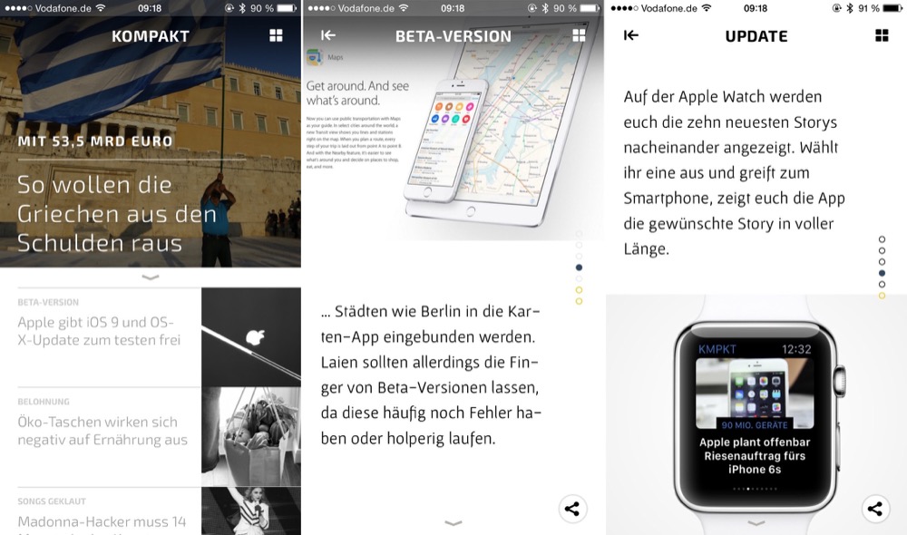 KOMPAKT: Springer-Verlag bringt Nachrichten auf die Apple Watch