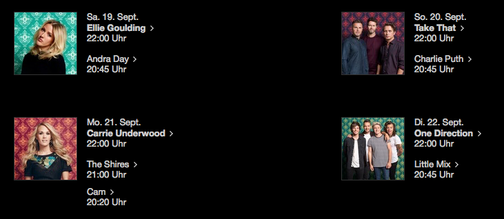 Apple Music Festival Acts