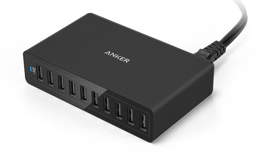 Anker PowerPort 10: Dickes Ladegerät mit zehn USB-Anschlüssen heute günstiger