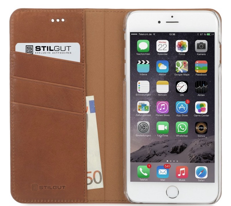 StilGut Talis Italian Series: Neue iPhone 6s- und 6s Plus-Hülle aus Rindsleder im Book Style