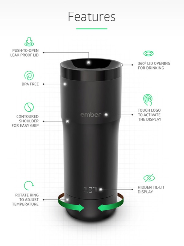 Ember: Warmhaltebecher mit Temperaturkontrolle und Bluetooth ist bei Indiegogo erfolgreich