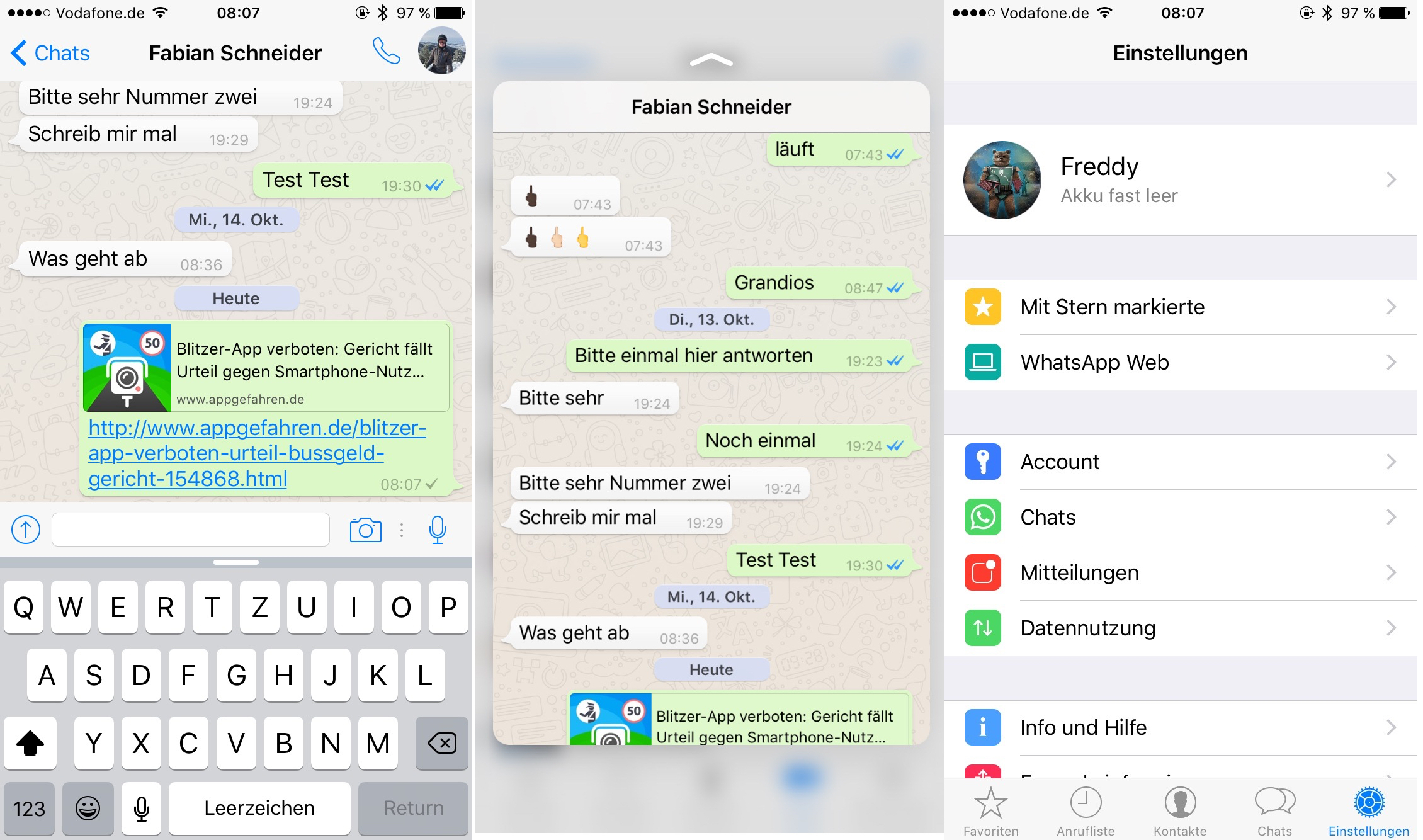 WhatsApp mit Link-Vorschau, Peek & Pop und neu gestalteten Einstellungen