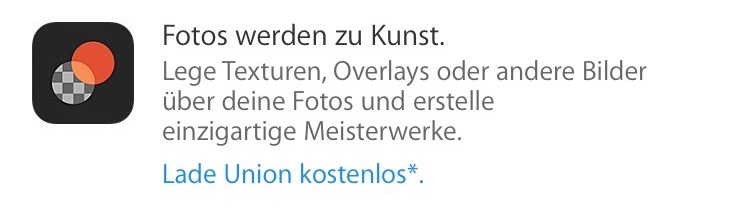 Union: Apple bietet 1,99 Euro teure Fotografie-App kostenlos an