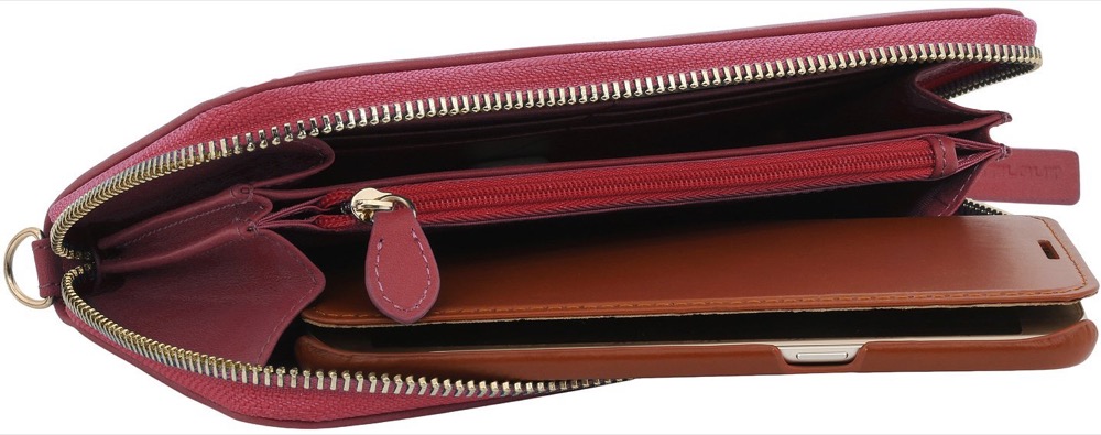 StilGut Smart Wallet: Elegante Damen-Umhängetasche und Clutch mit Smartphone-Fach