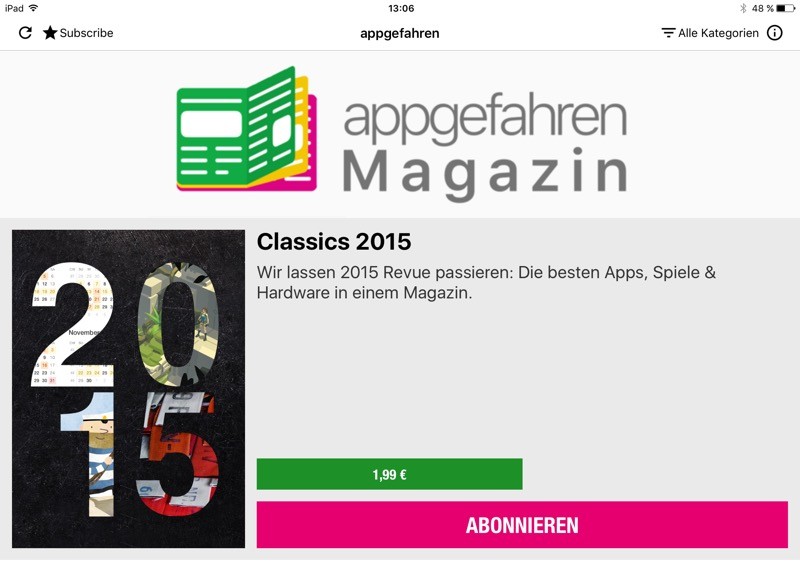 appgefahren Magazin Kiosk iPad