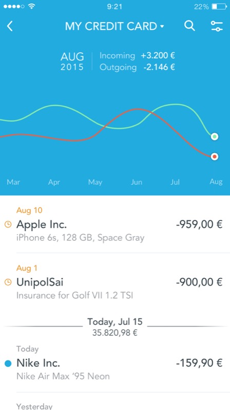OutBank iPhone