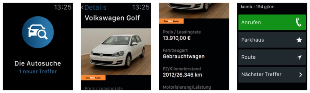 Volkswagen Die Autosuche Apple Watch