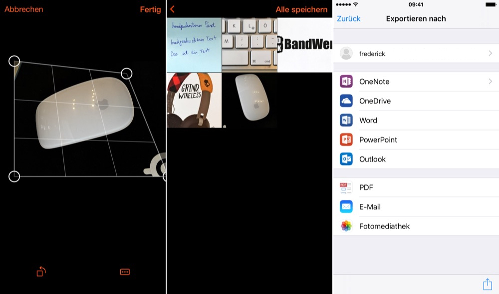 Office Lens ScannerApp für das iPhone von Microsoft