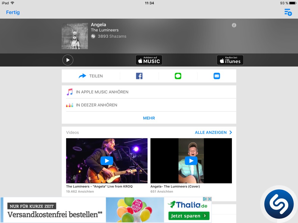 Shazam: Musikerkennung nach Update mit neuer Ergebnisseite & erweiterte Werbestrategien