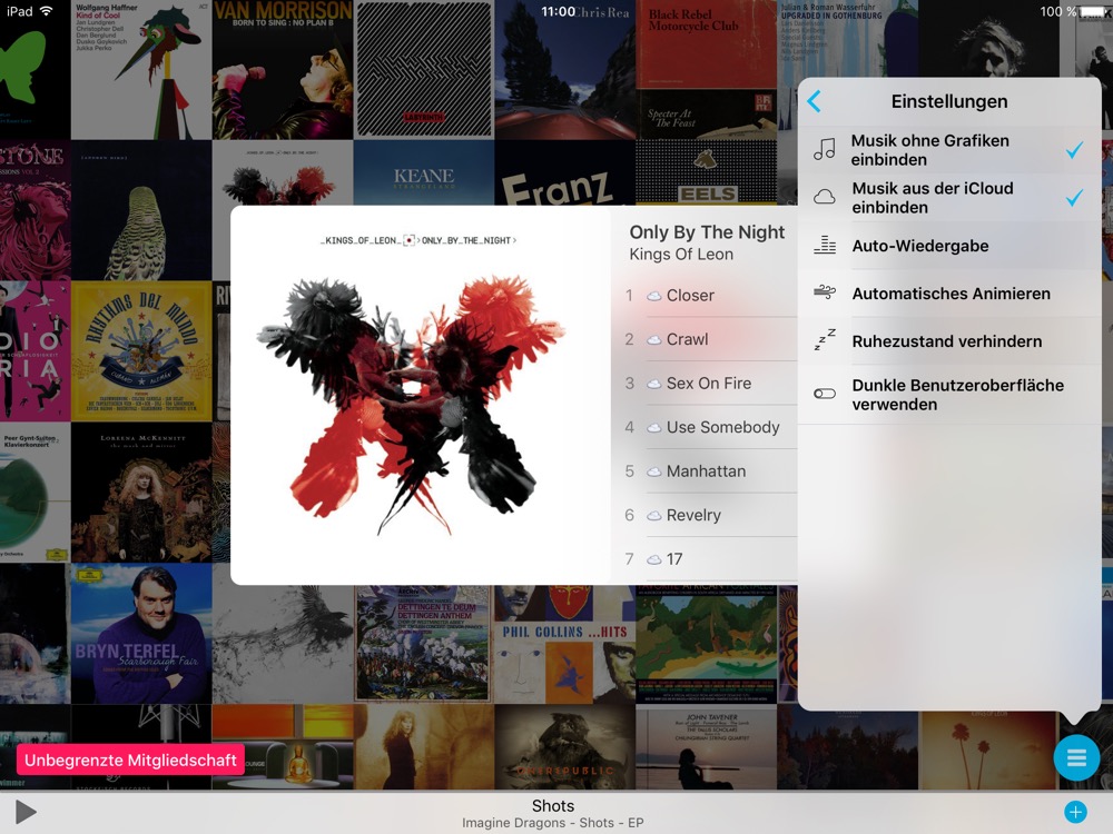 Wall Of Music: Visuell orientierter Music Player nach Update mit überarbeitetem Layout