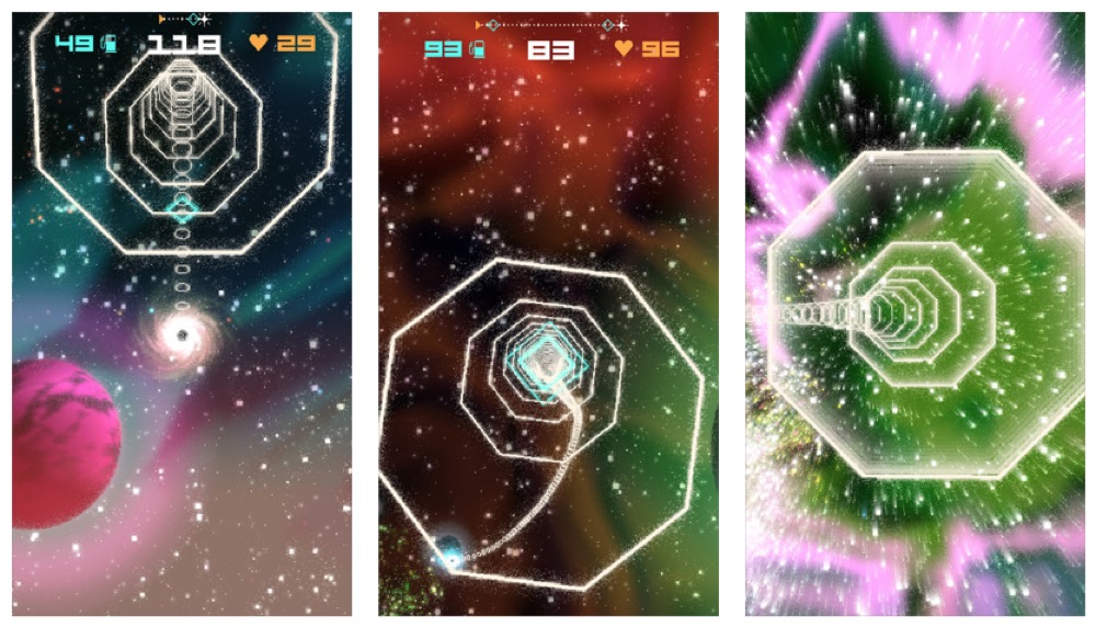 Black Hole Joyrider: Rasantes One-Touch-Game im Weltall mit simplem Gameplay