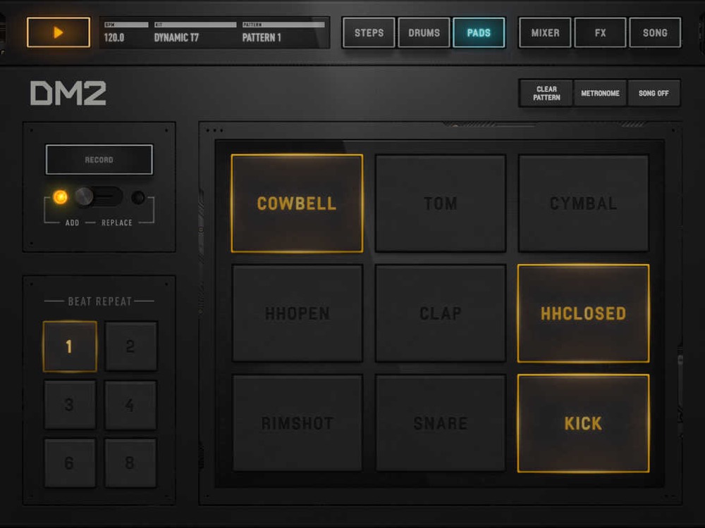 DM2 Neue Drum Machine für das iPad mit polymetrischem Sequencer