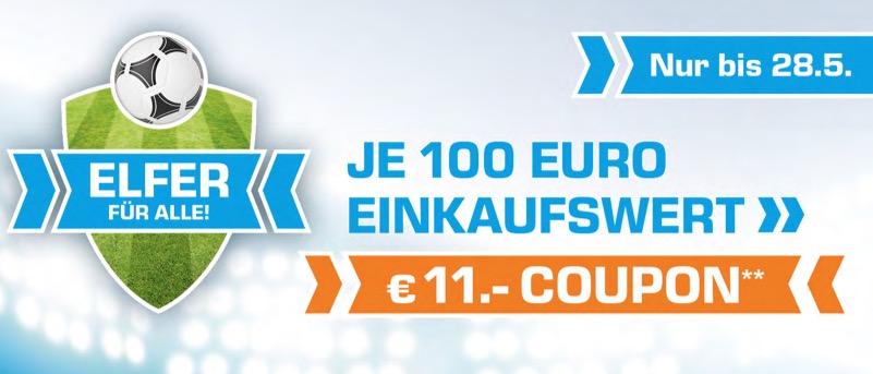 Elfer für alle bei Saturn: 11 Euro Gutschein für je 100 Euro Einkaufswert