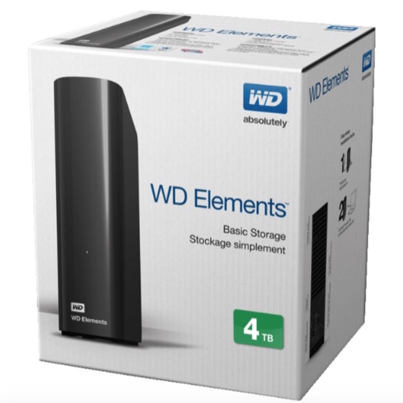 Kein Sonntag ohne Festplatte: WD Elements Desktop mit 4 TB für 109 Euro