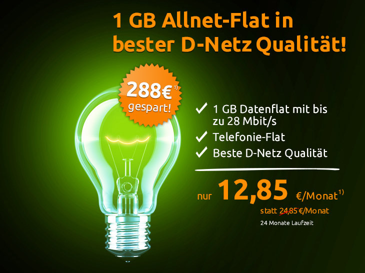 Tarif-Tipp: Allnet-Flat im Telekom-Netz für nur 12,85 Euro/Monat