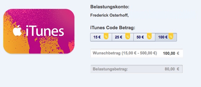 Postbank: 20 Prozent auf iTunes-Karten & 200 Euro Prämie für Neukunden