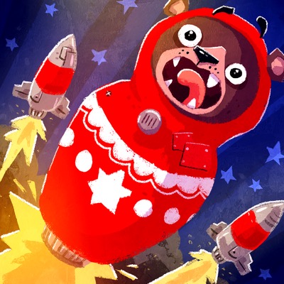 Bearbushkas: Multiplayer-Weltraum-Battles für bis zu vier Spieler an einem Gerät