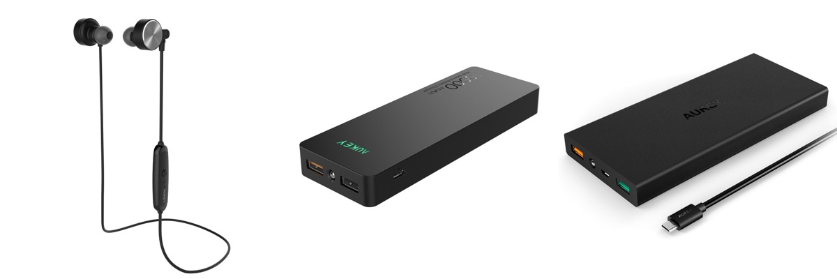 Aukey-Angebote bei Amazon: In-Ear-Kopfhörer und diverse Powerbanks