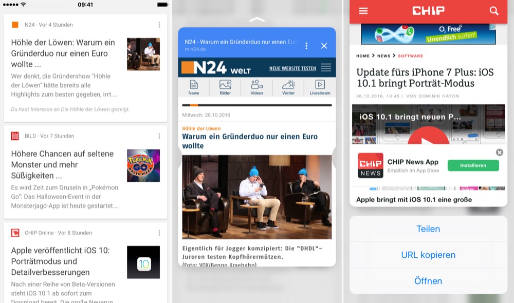 Google Suche öffnet Info-Karten jetzt per 3D Touch