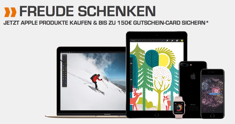 Apple Adventswochen bei Saturn: Bis zu 150 Euro Guthaben geschenkt erhalten