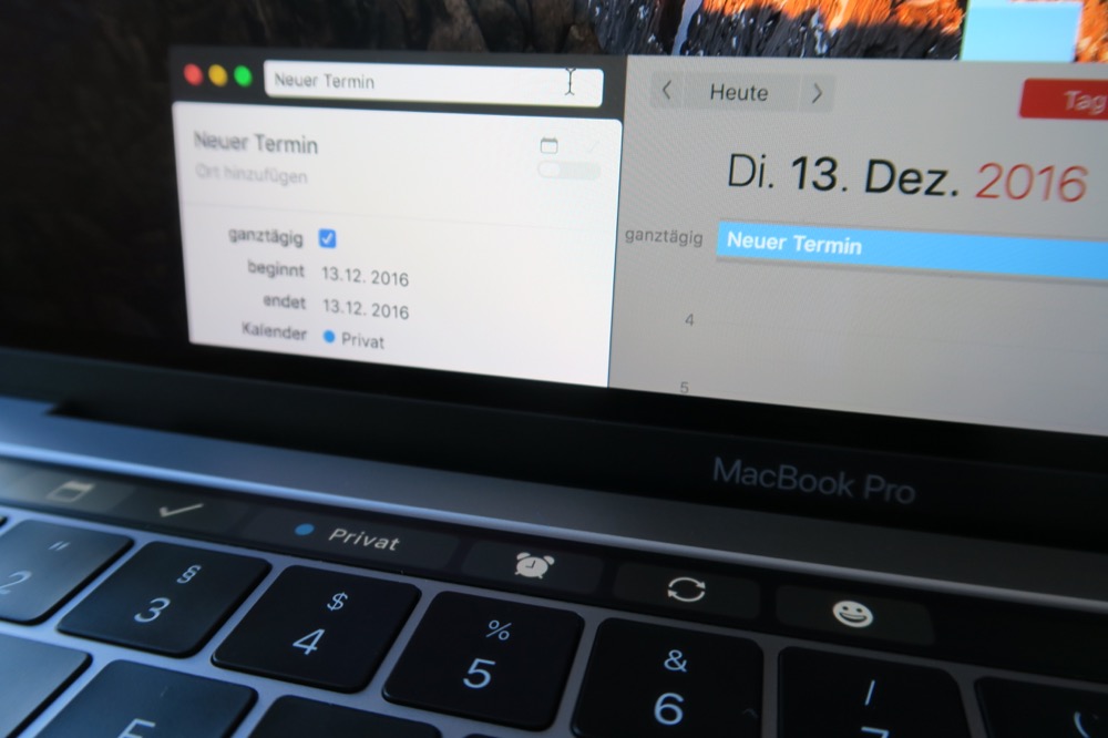Fantastical Mac Touch Bar