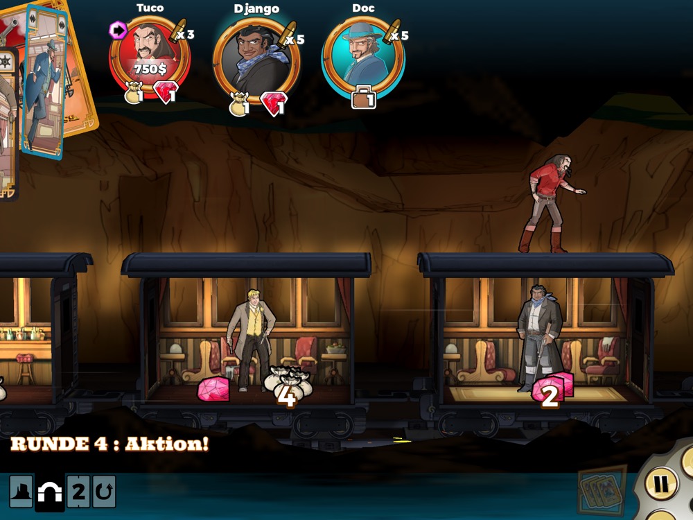 Colt Express: Digitales Brettspiel um einen Zugüberfall im Wilden Westen