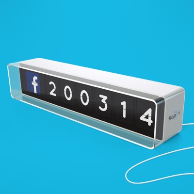 Flapit: Riesiger Counter für Facebook, Twitter, Instagram & Co passt perfekt ins Schaufenster
