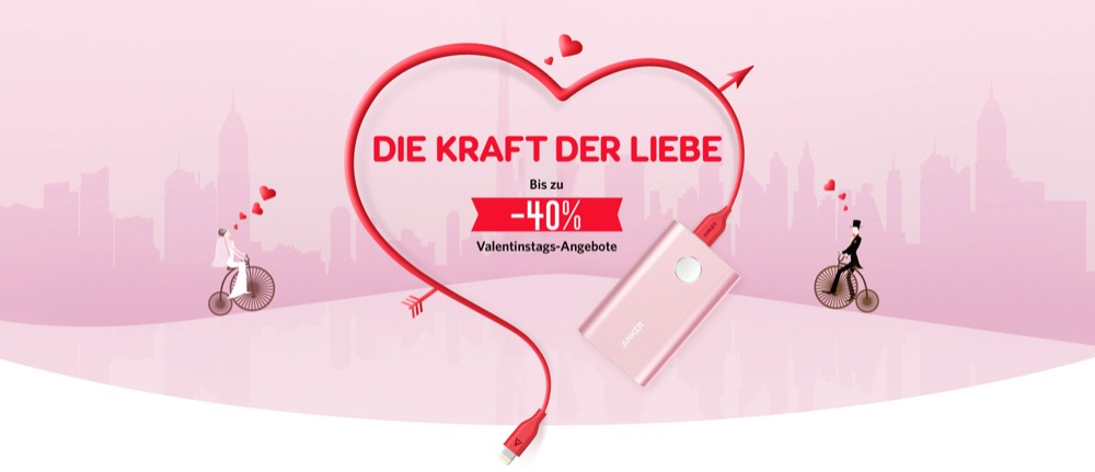 Anker Valentinstag-Angebote: Bis zu 40 Prozent Rabatt auf Akkus, Ladegeräte, Kabel & mehr
