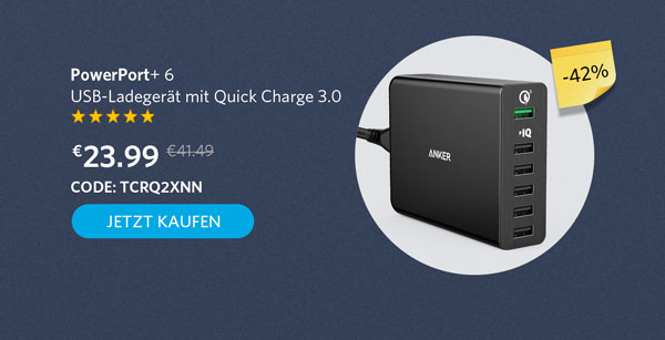 Bis zu 45 Prozent Rabatt bei Anker: Akku, Ladegerät und Lautsprecher reduziert