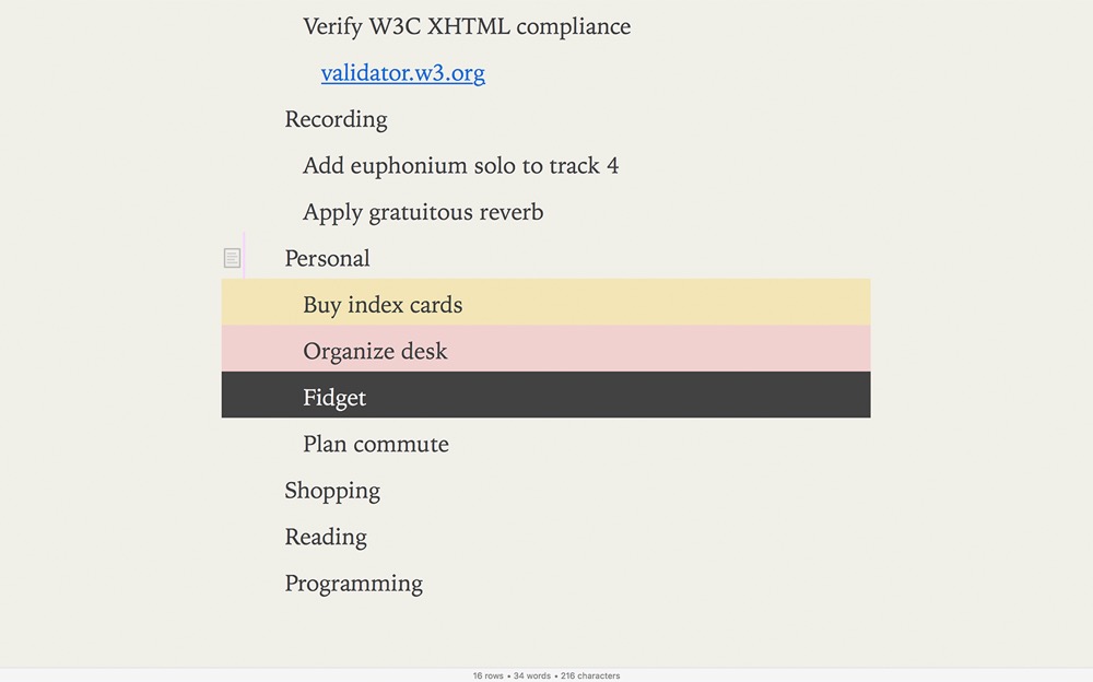 OmniOutliner 5 essential