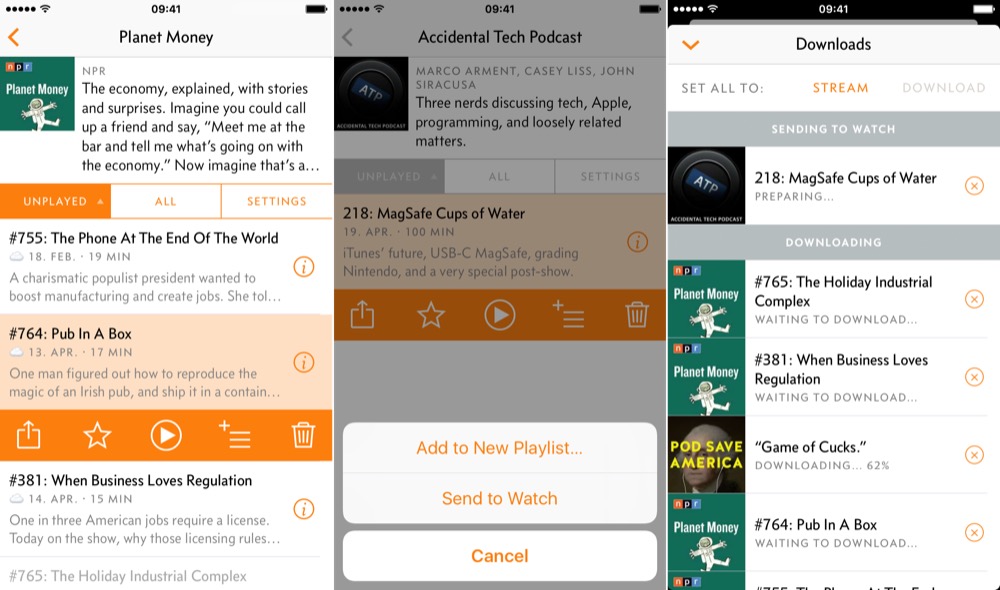 Overcast 3.1: Podcast-App jetzt mit eigenständiger Apple Watch-Erweiterung