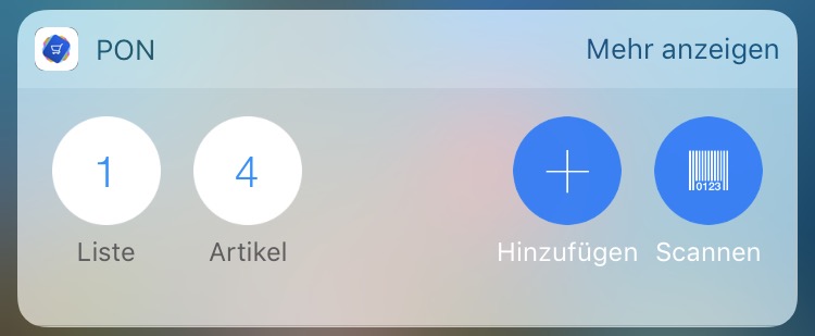 pon widget