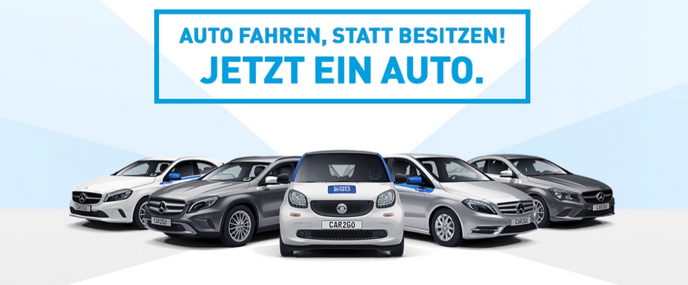 Kostenfreie Registrierung bei car2go inklusive 5 Euro Startguthaben