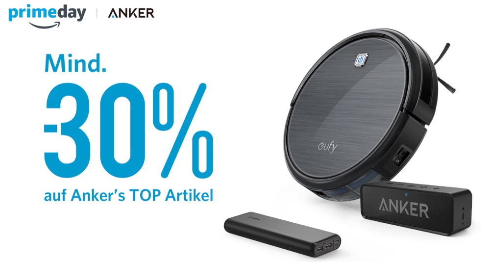 Prime Day: Auch Anker macht mit und reduziert 14 verschiedne Produkte um bis zu 60 Prozent