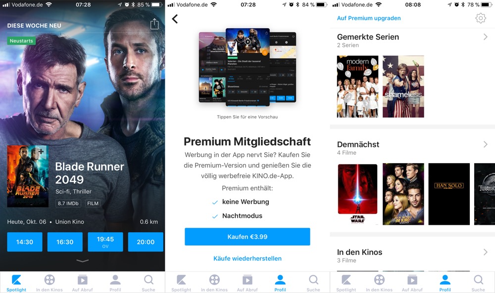 Kino.de bekommt Update: Premium-Version mit Nachtmodus verfügbar