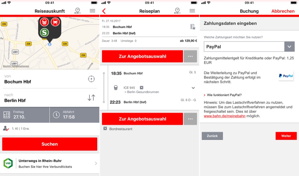 DB Navigator: Bahn-Tickets jetzt auch mit PayPal bezahlen