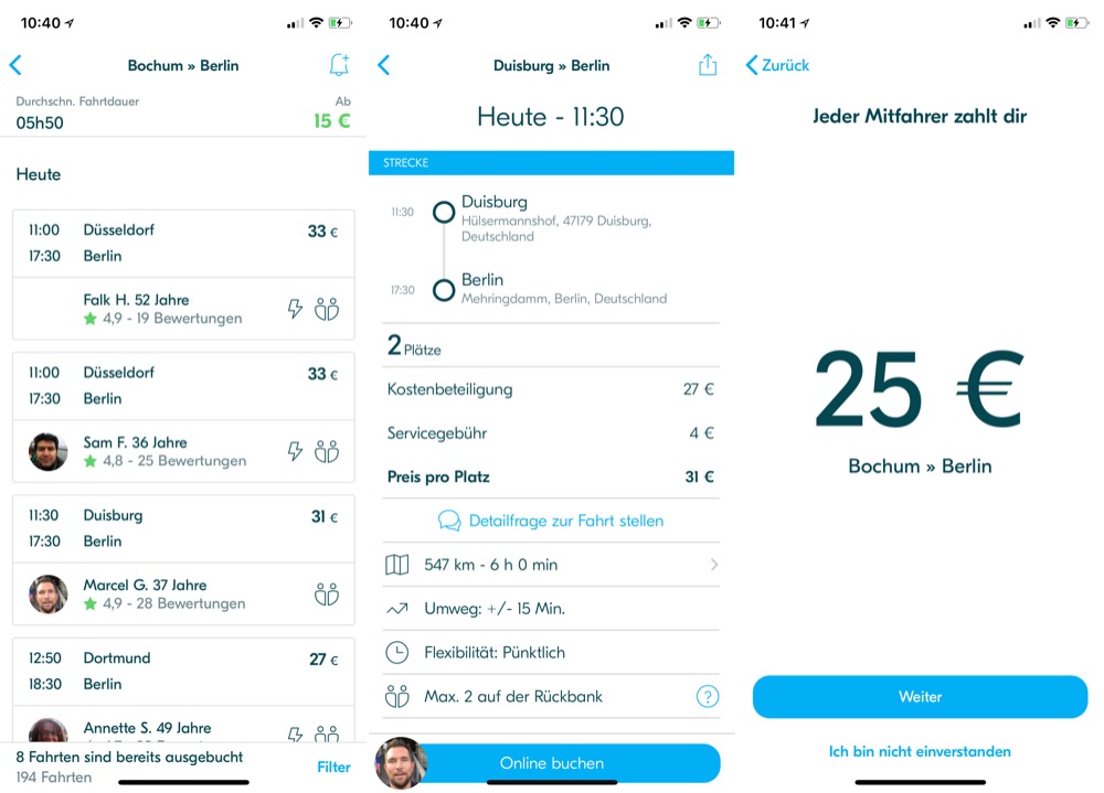 BlaBlaCar: Mitfahr-Community erhält neue iPhone-App