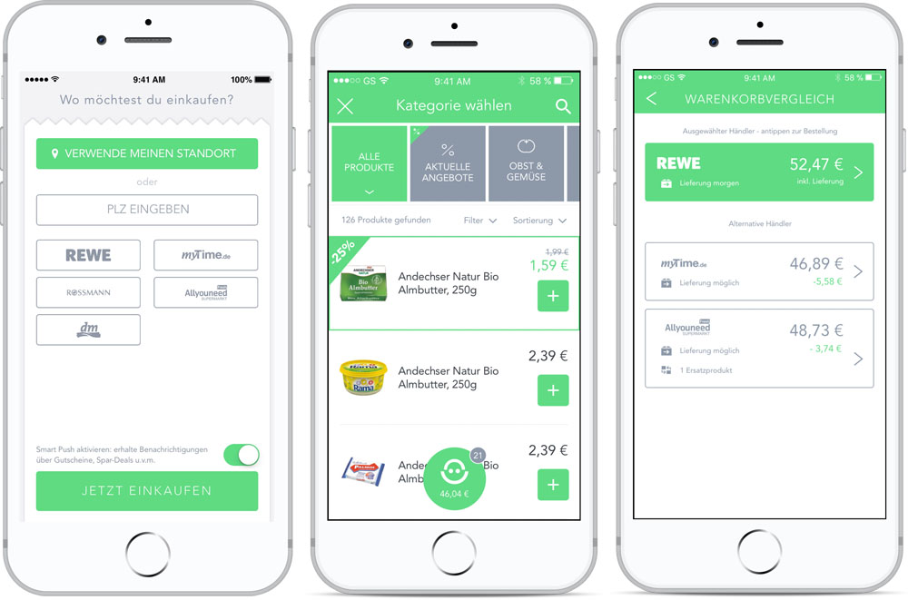 Superkorb: Einkaufs-App vergleicht Preise von Online-Händlern und stellt günstigste Auswahl vor