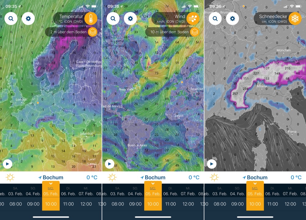 Ventusky Wetterkarten app