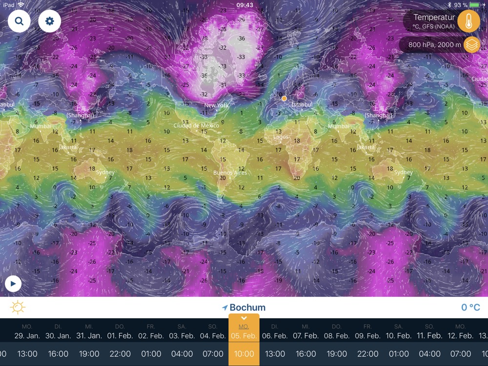 Ventusky Wetterkarten ipad